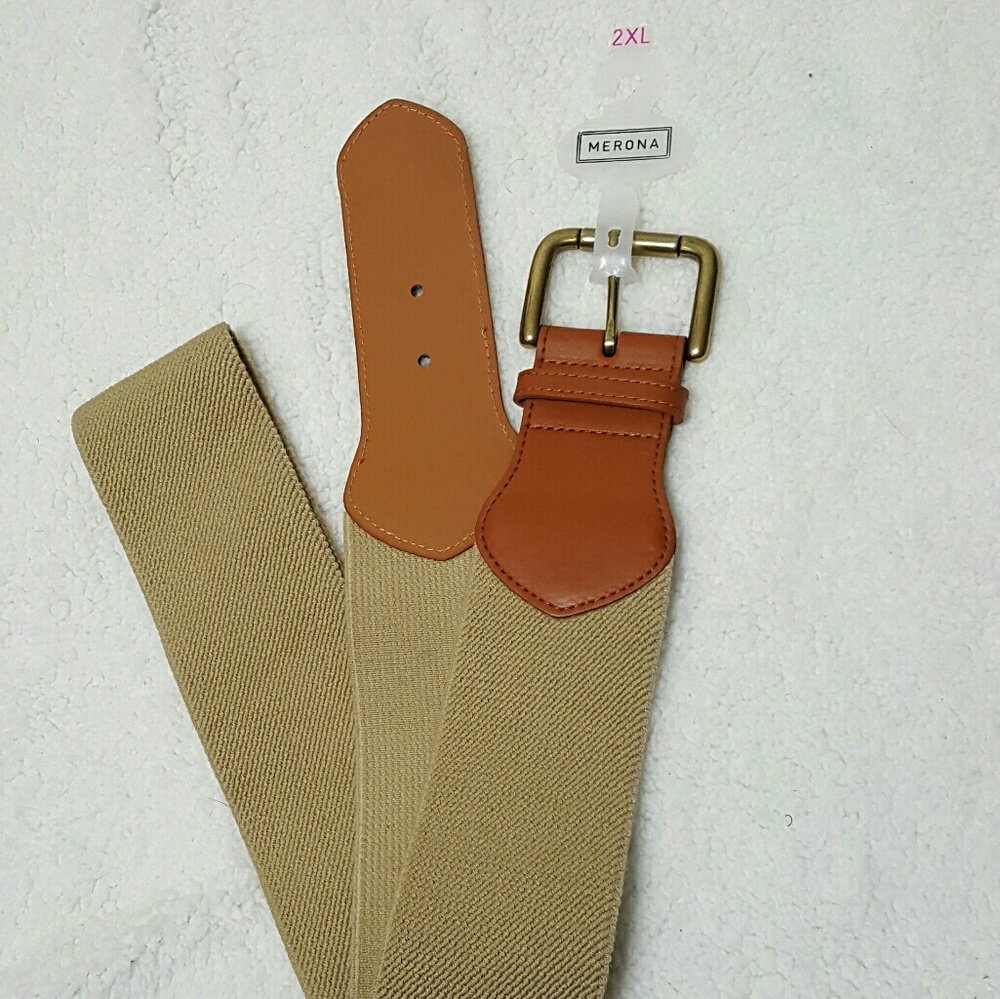 NWT Woman's 2XL Kahki Stretch Belt